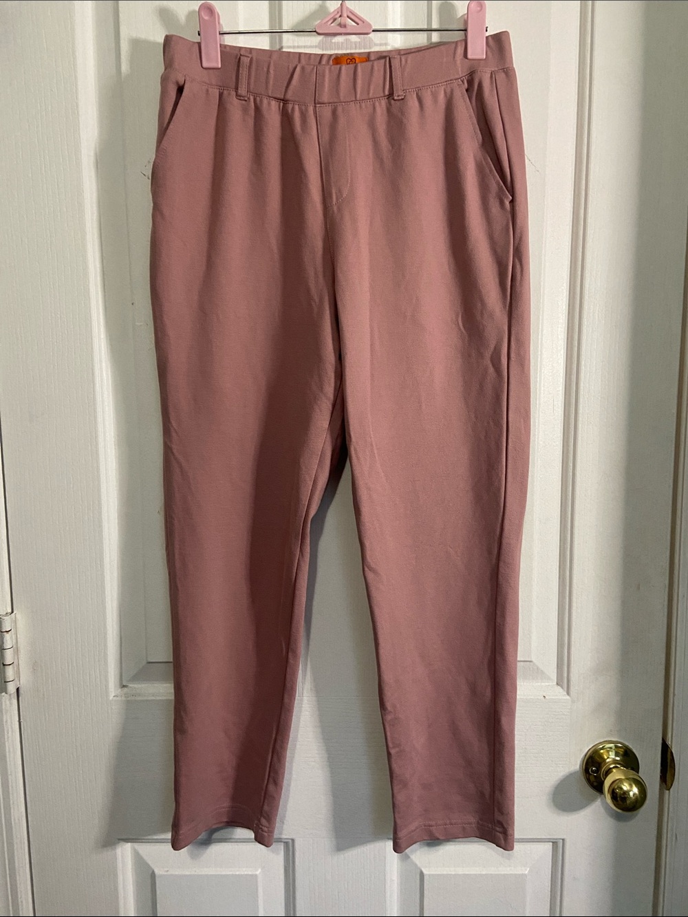 Straight Leg Women’s Pants in Mauve Pink